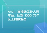 Anvl，连接的工作人员平台，达到 1000 万个以上的数据点