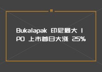 Bukalapak 印尼最大 IPO 上市首日大涨 25%