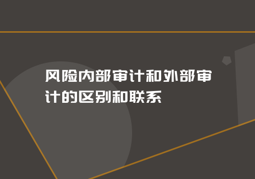 风险内部审计和外部审计的区别和联系